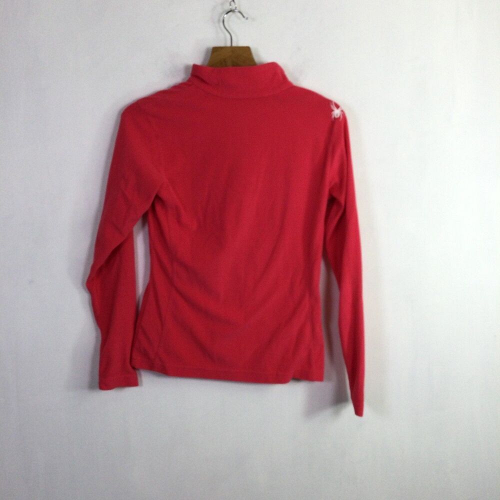 Spyder Womens Activewear Top 1/4 Zip Mock-Neck Long Sleeves Pink Size 10 - Picture 11 of 16